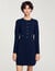 Robe courte en maille boutonnée