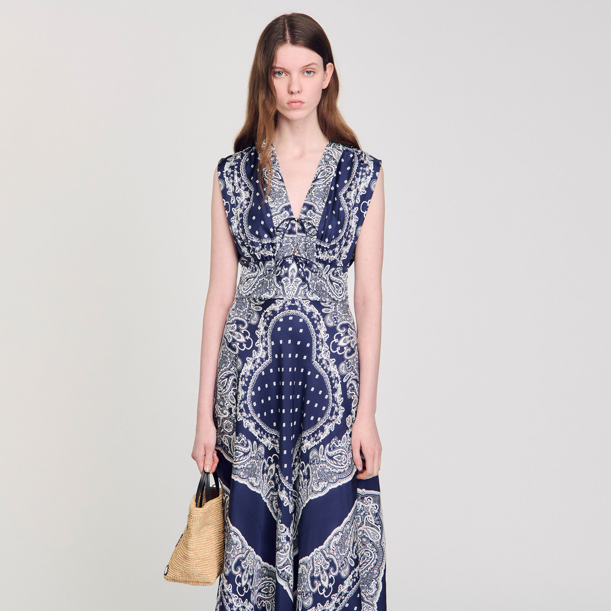 Robe longue à imprimé bandana