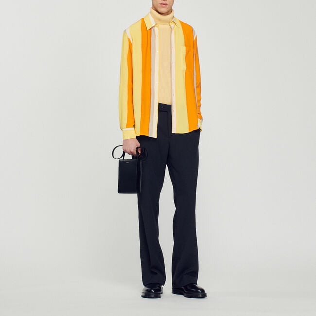 Chemise fluide rayée manches longues