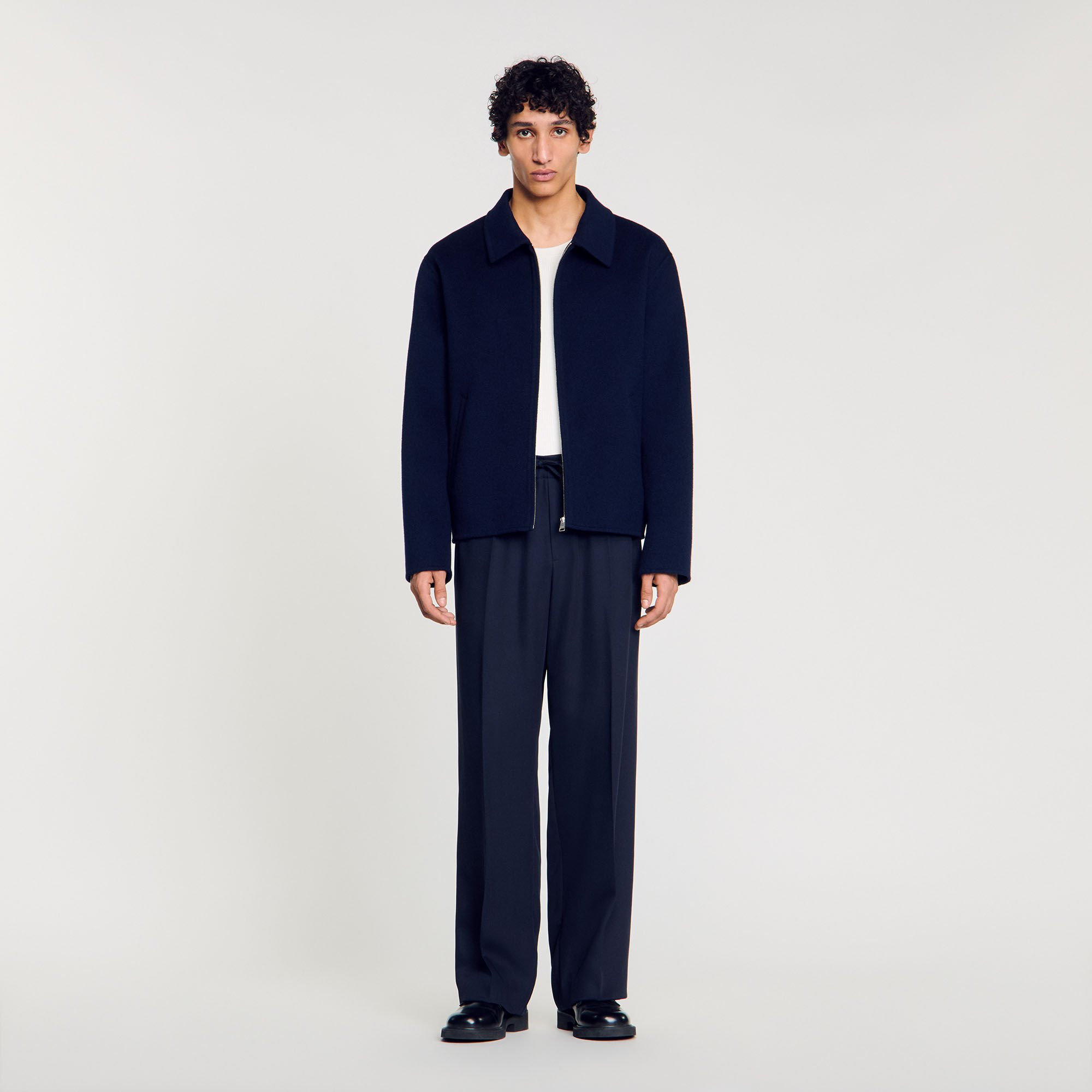 Blouson en laine double face