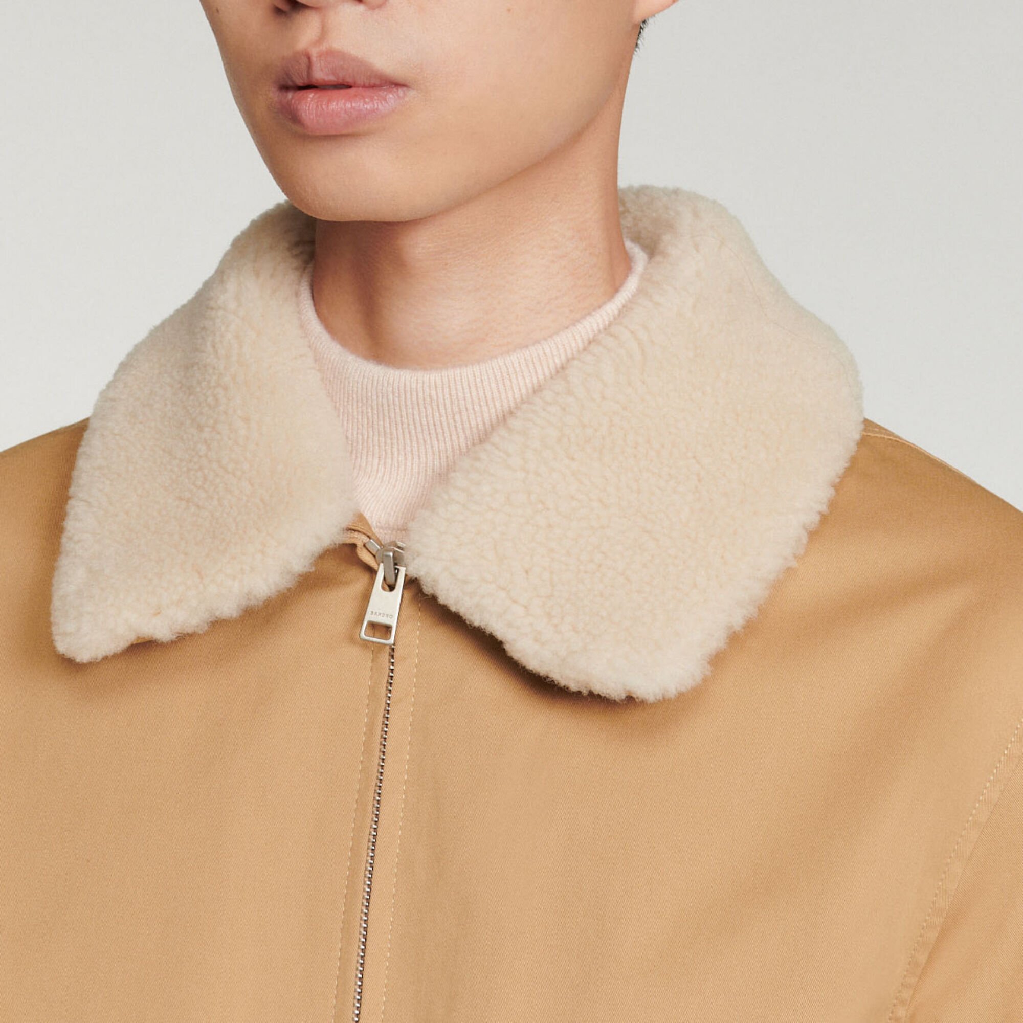 Blouson col mouton amovible