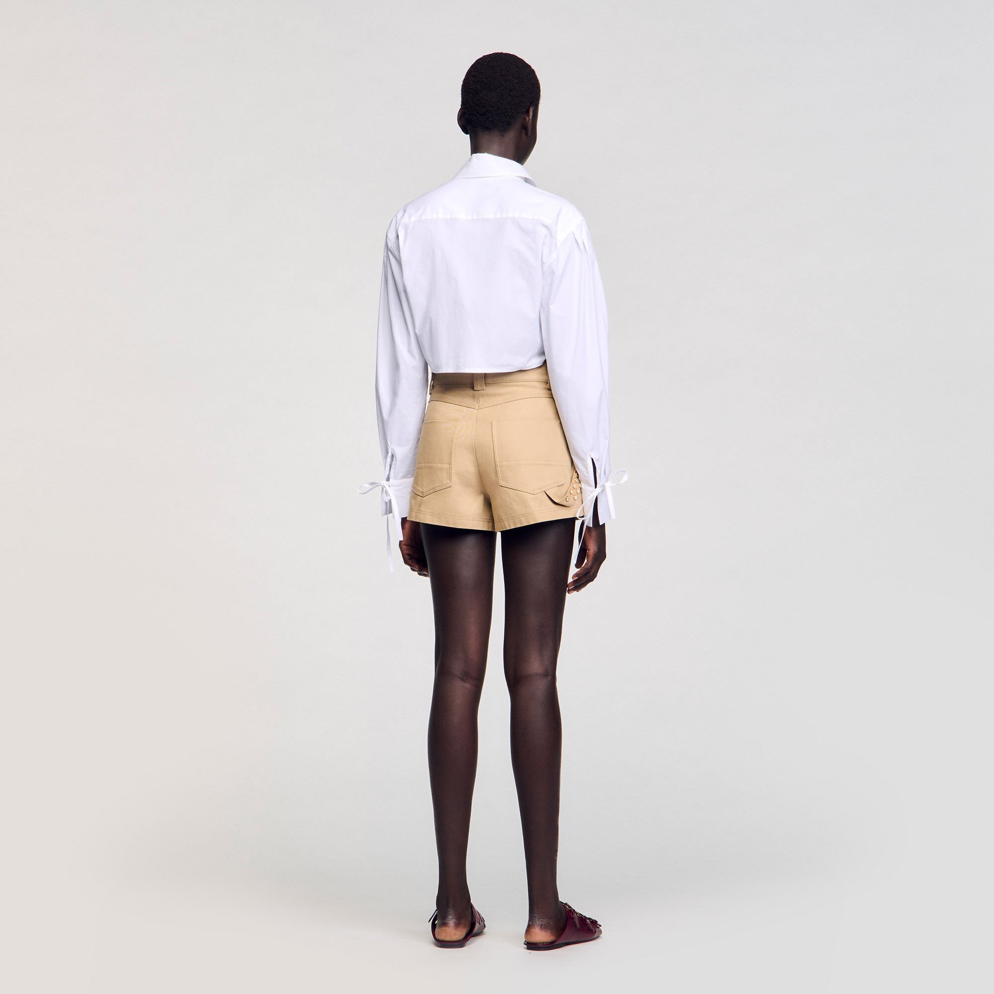 Chemise à plastron en dentelle