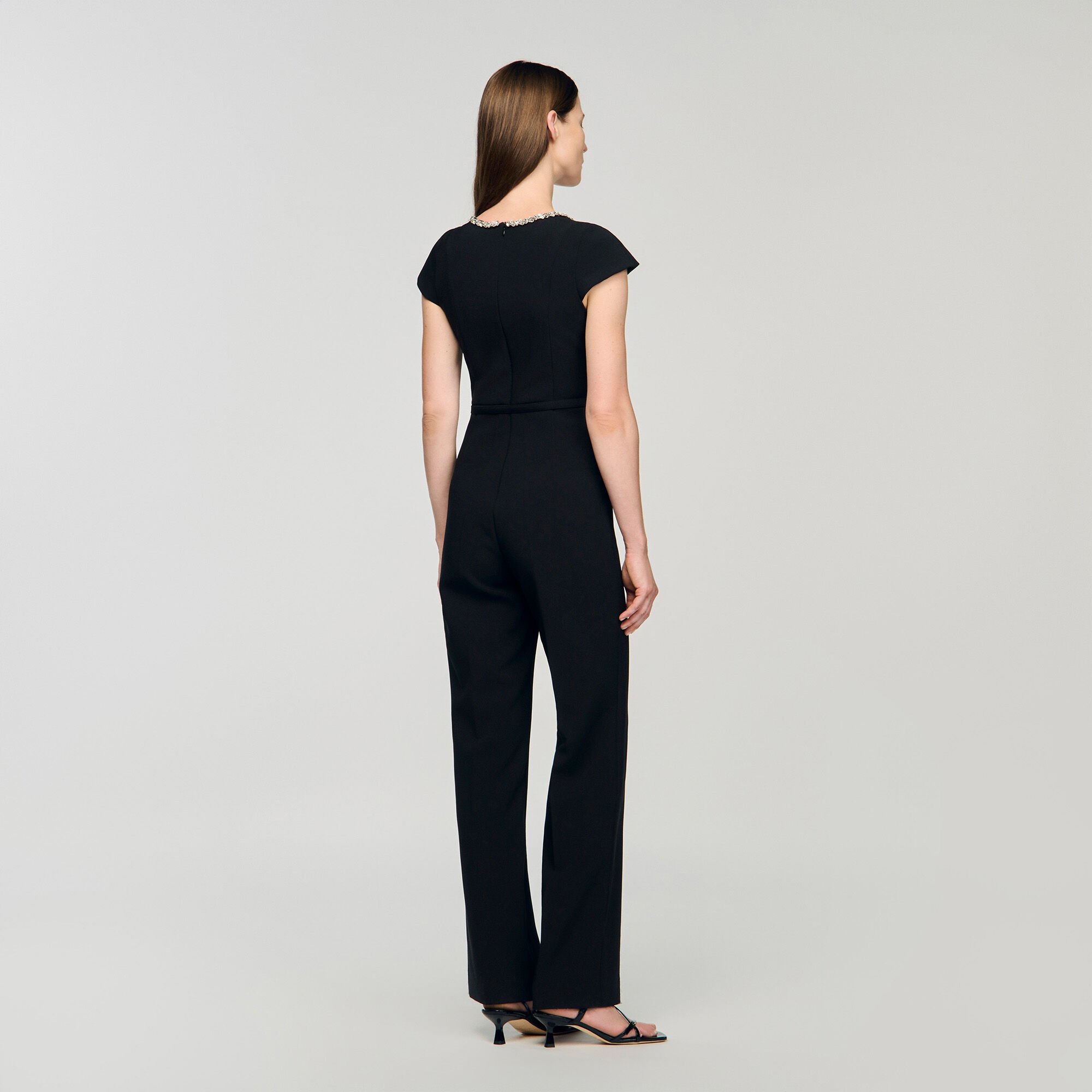 Combipantalon à col strassé