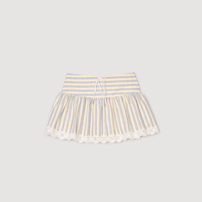 Short jupe à rayures