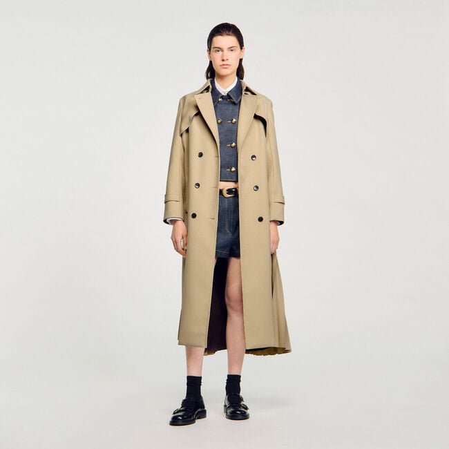 Trench ceinturé double boutonnage