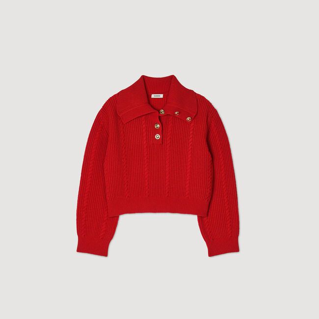 Pull à col boutonné