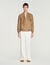 Blouson en cro&ucirc;te de cuir zipp&eacute;