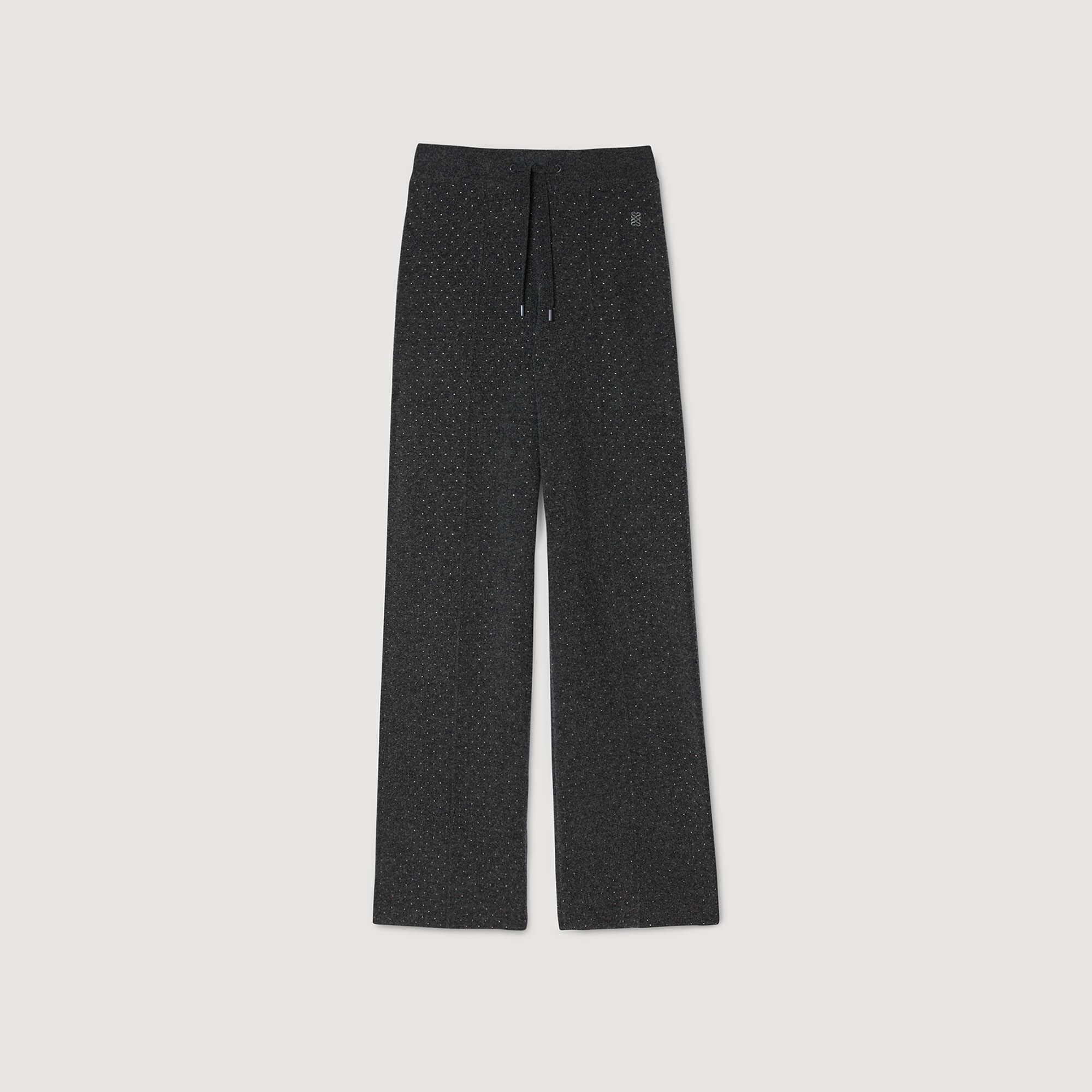Pantalon en maille à strass