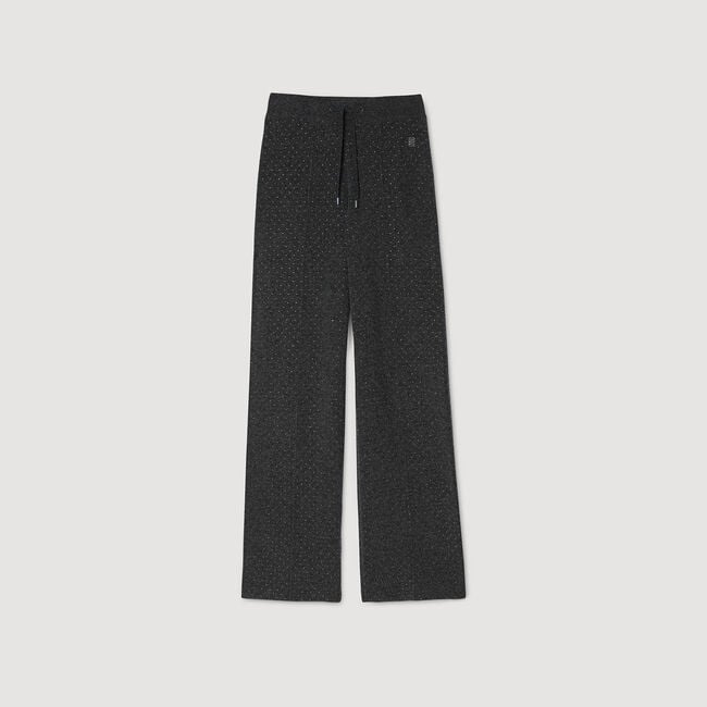 Pantalon en maille à strass