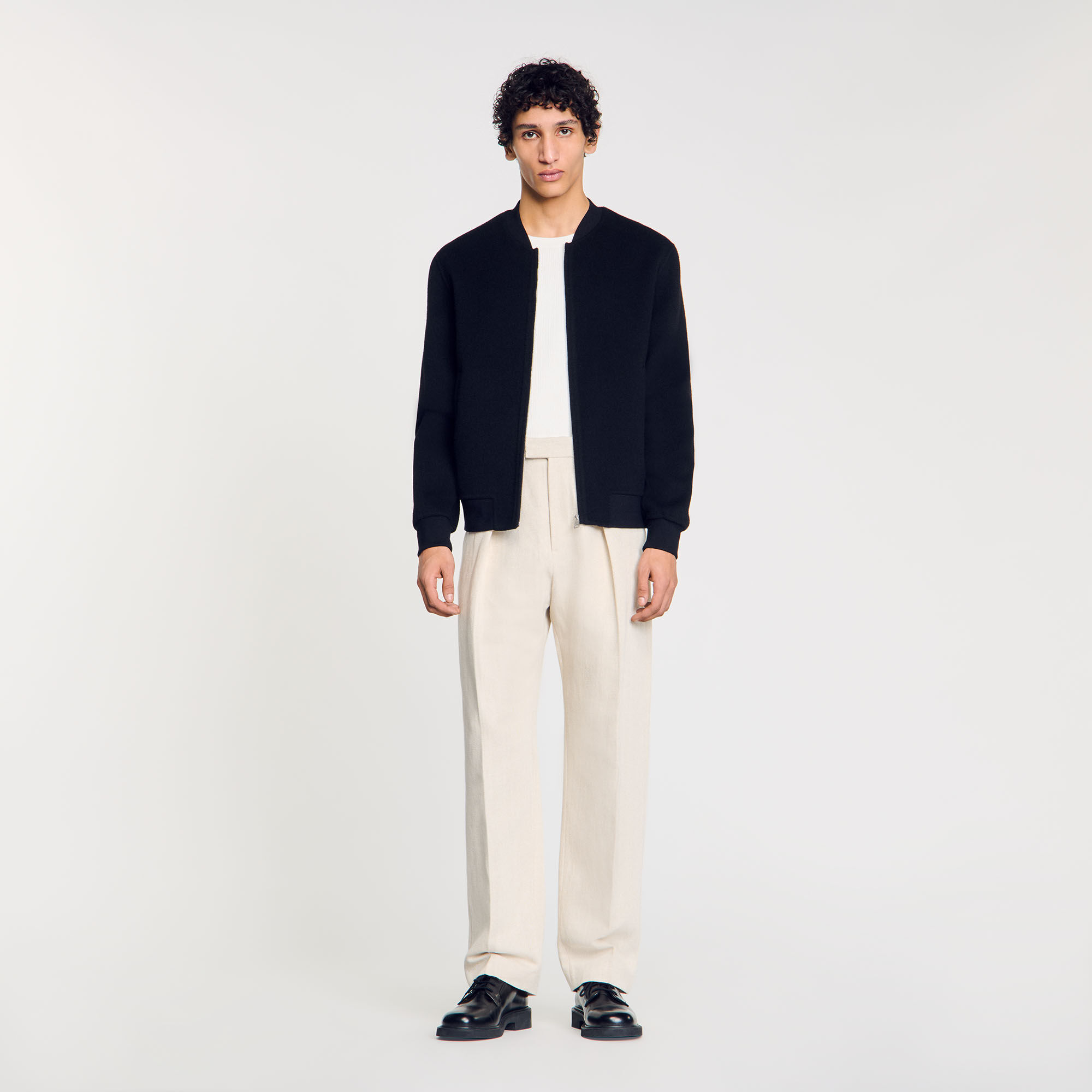 Blouson en laine double face