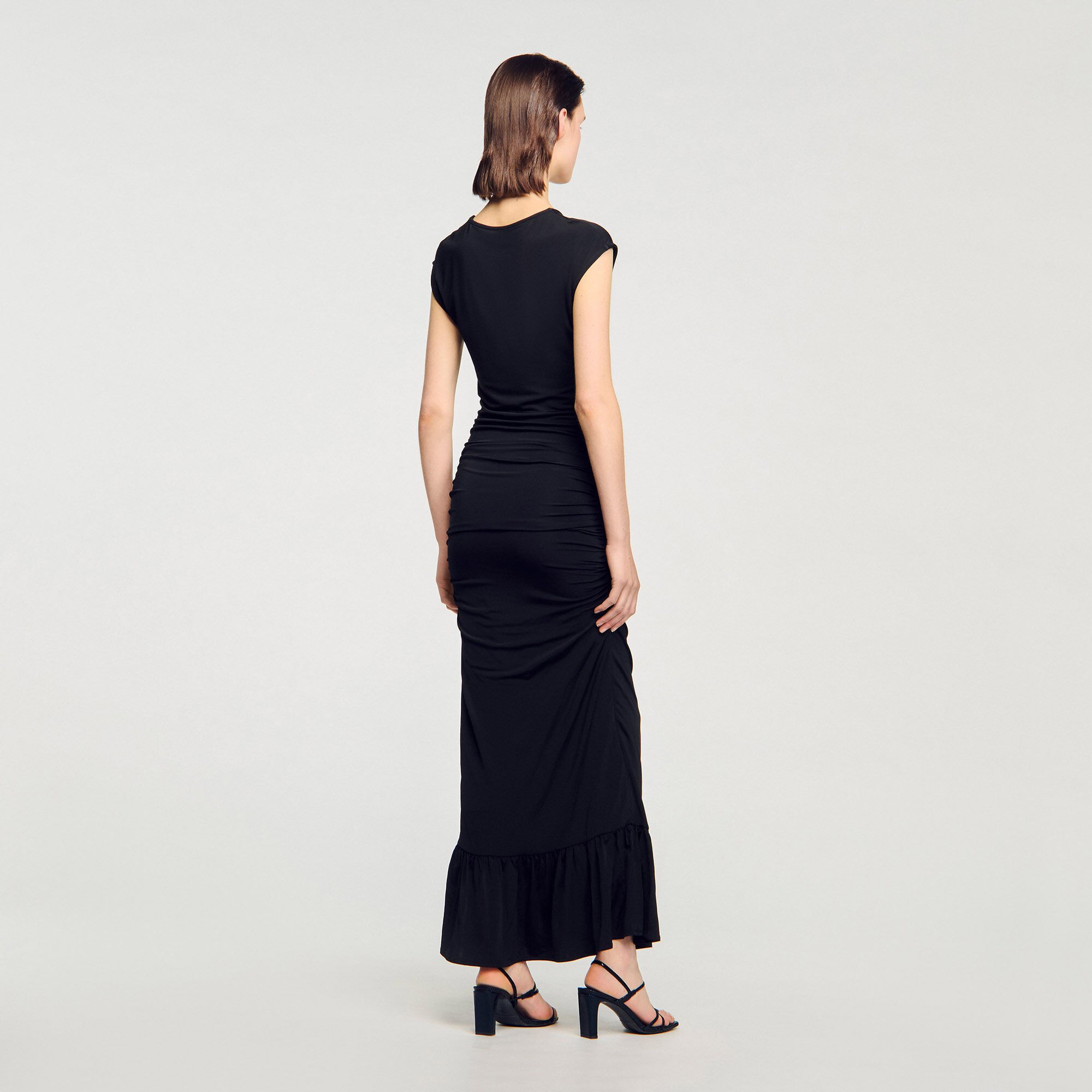 Robe longue drapée 