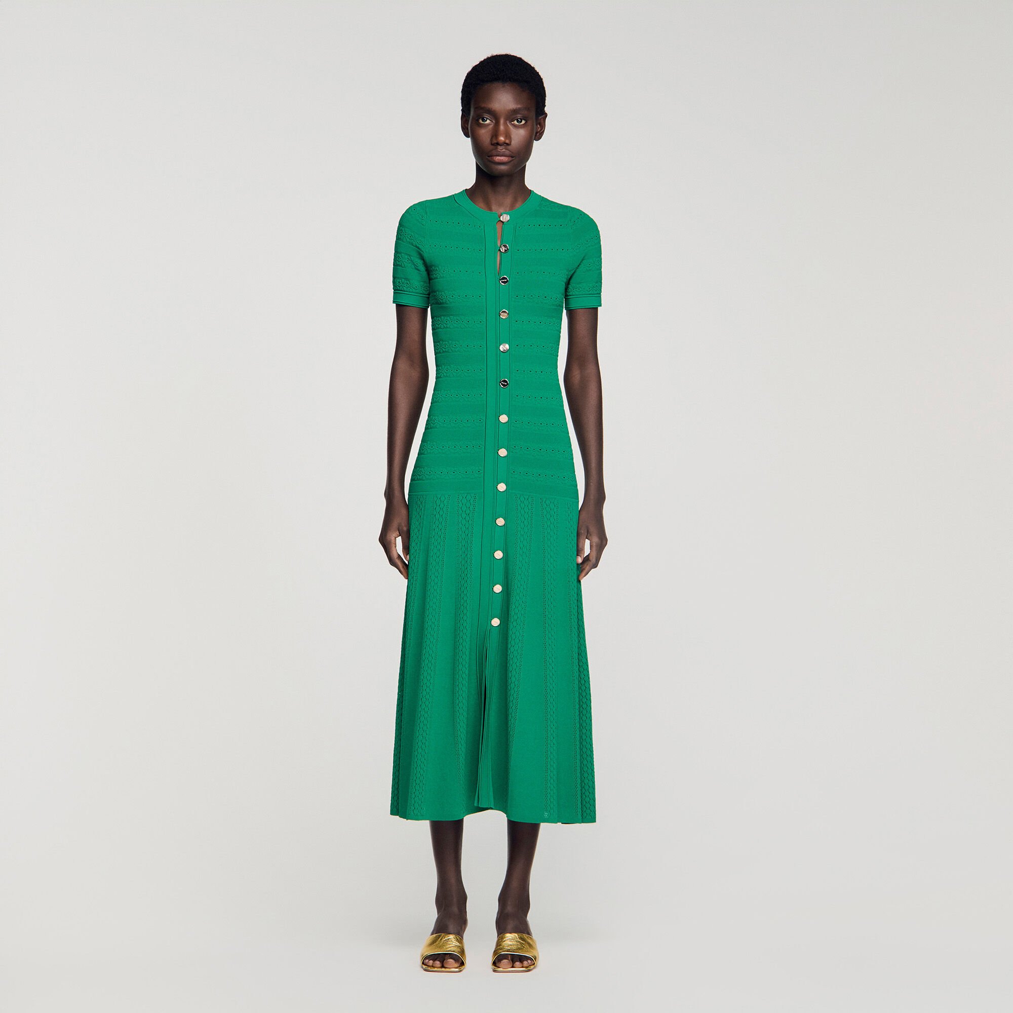 Robe longue en maille