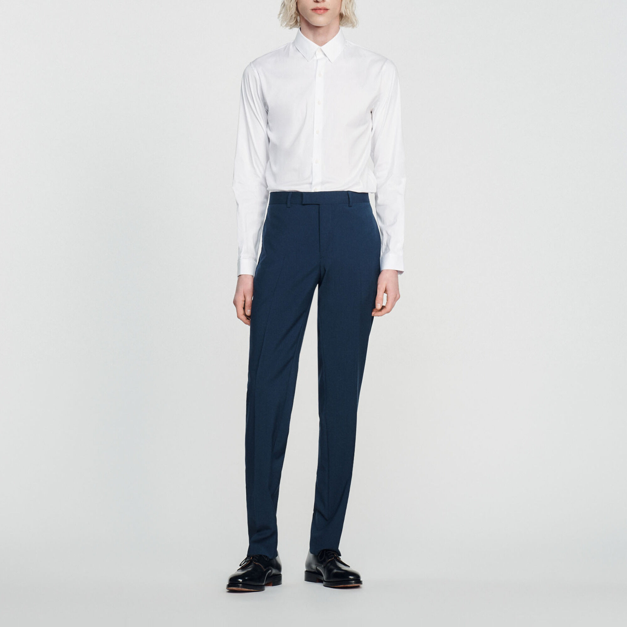 Pantalon de costume en laine stretch