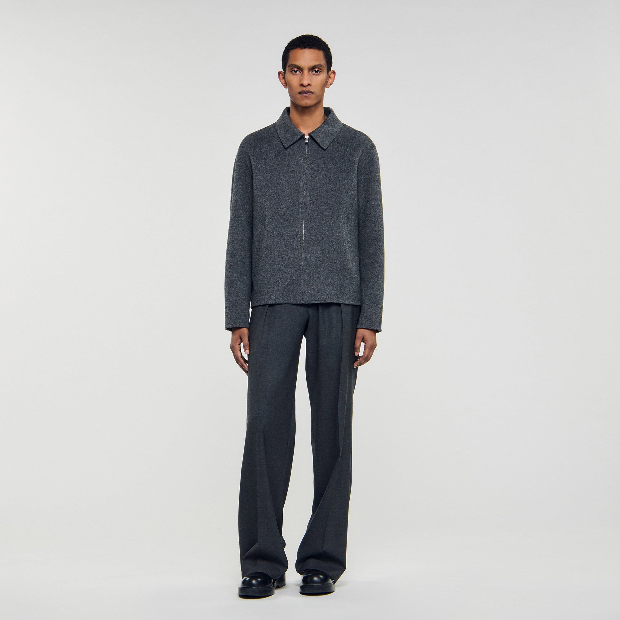 Blouson en laine double face