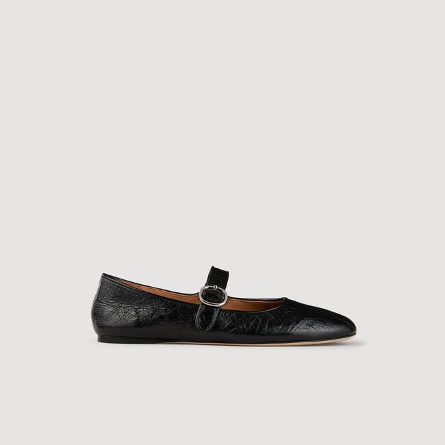 Ballerines en cuir brillant