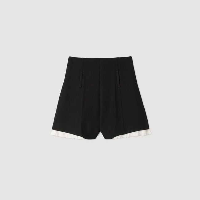 Short de tailleur à volant 