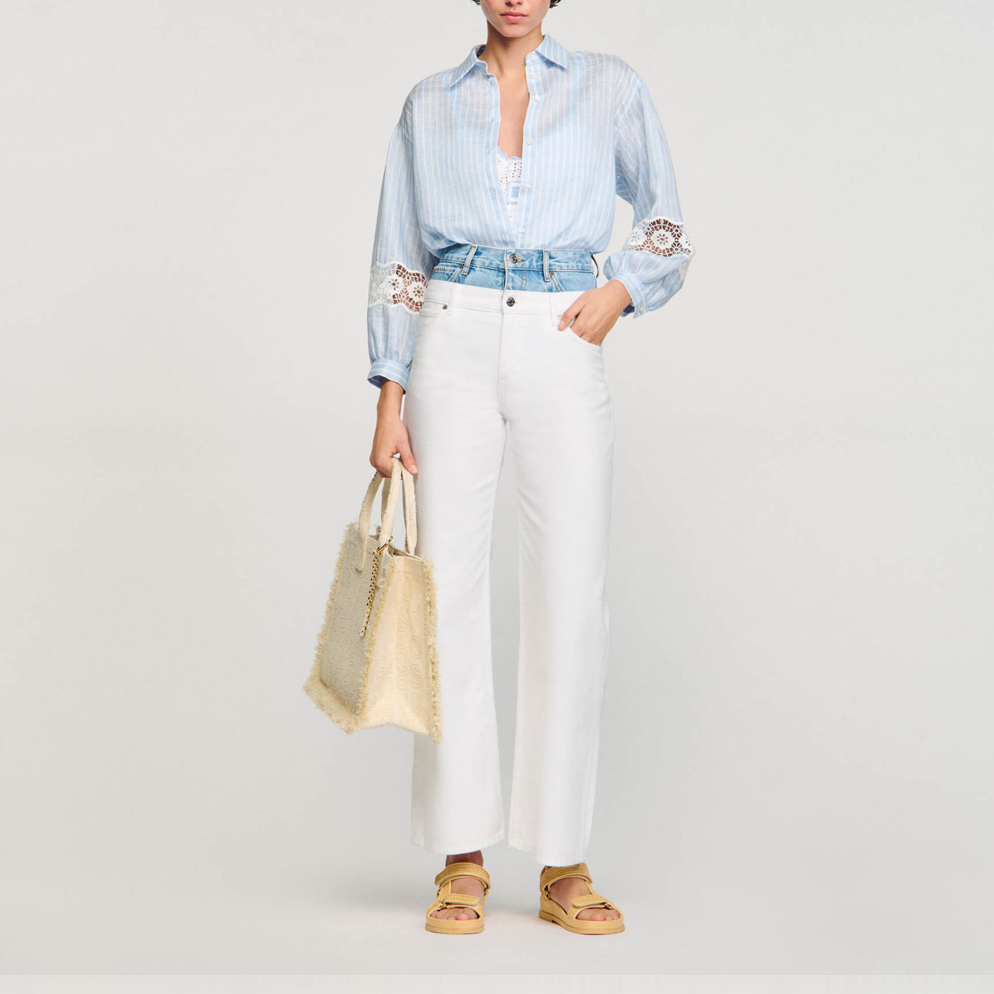 Chemise a rayures bleu pour femme Sandro Paris