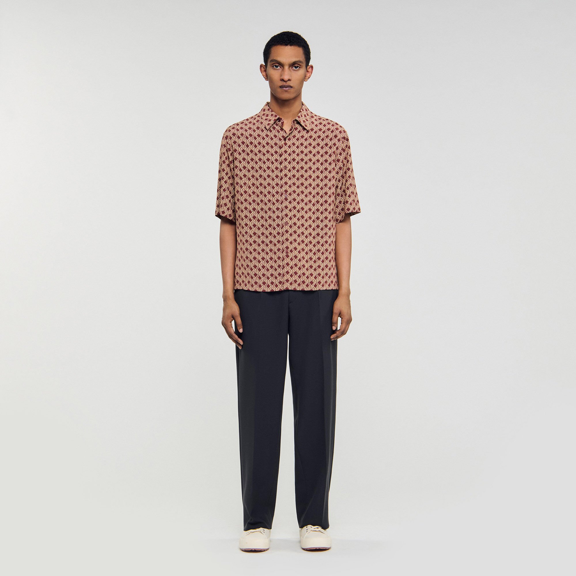 Chemise à imprimé corde