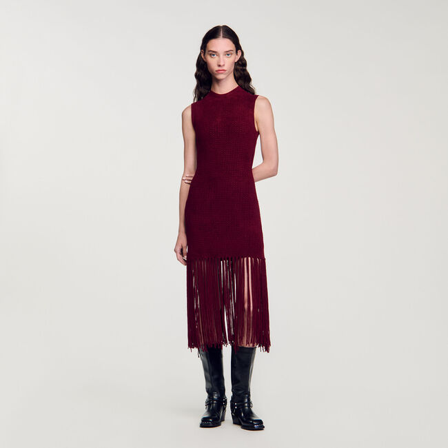 Robe en maille velours 
