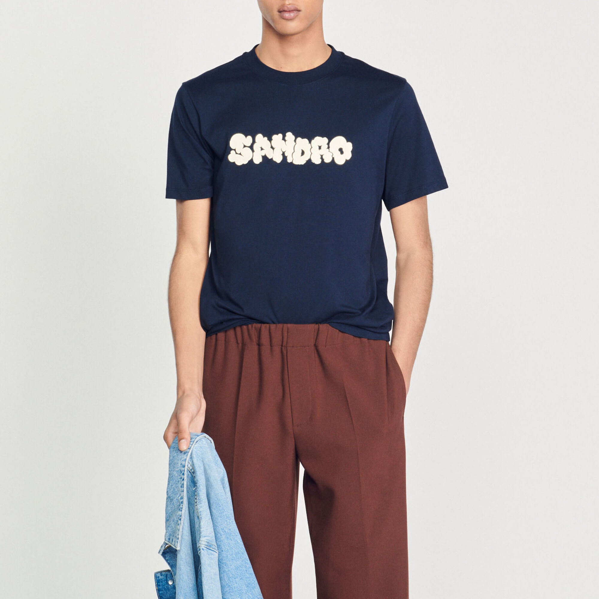 T-shirt broderie Sandro