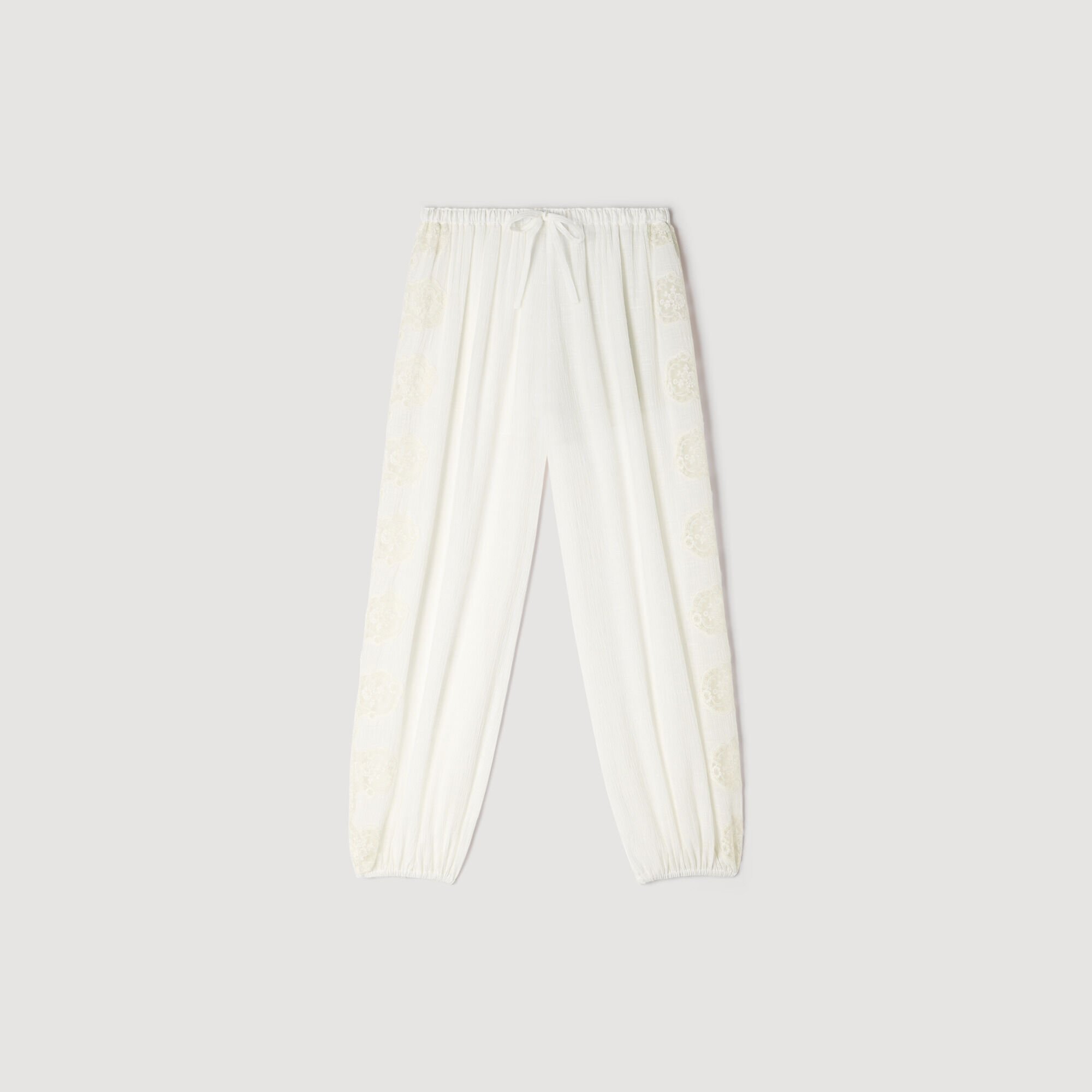 Pantalon large cr&eacute;ponn&eacute;