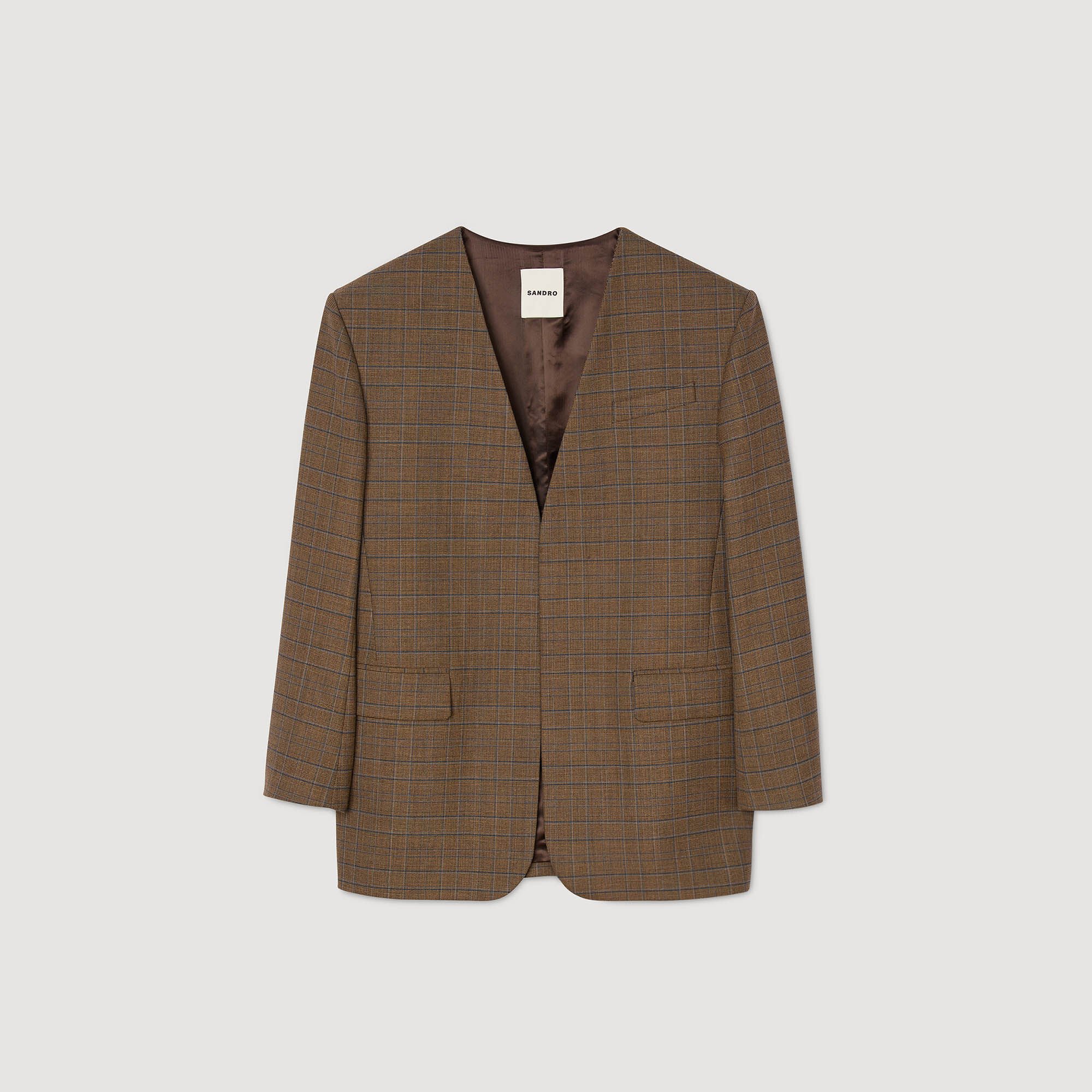 Veste oversize à carreaux