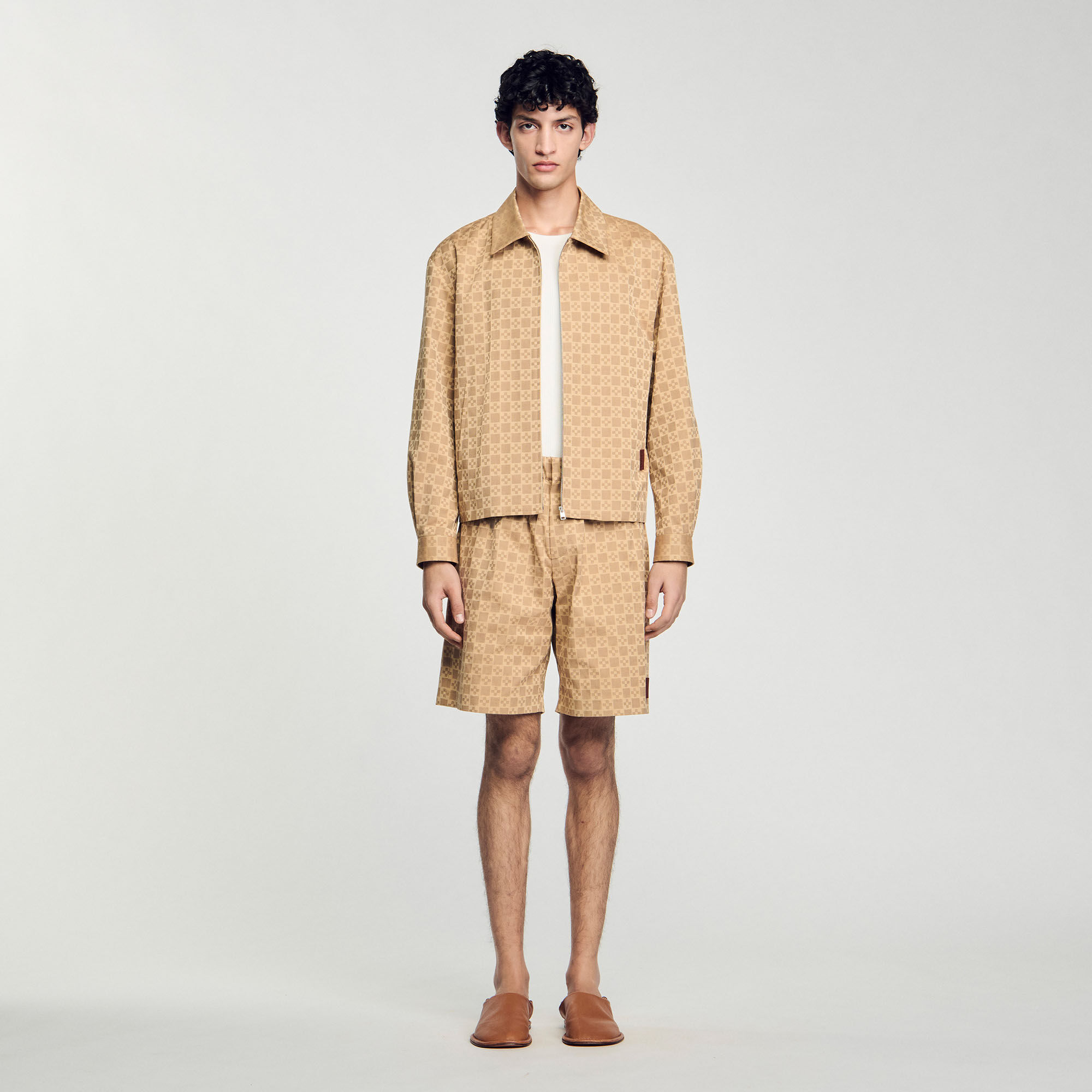 Blouson zippé square cross