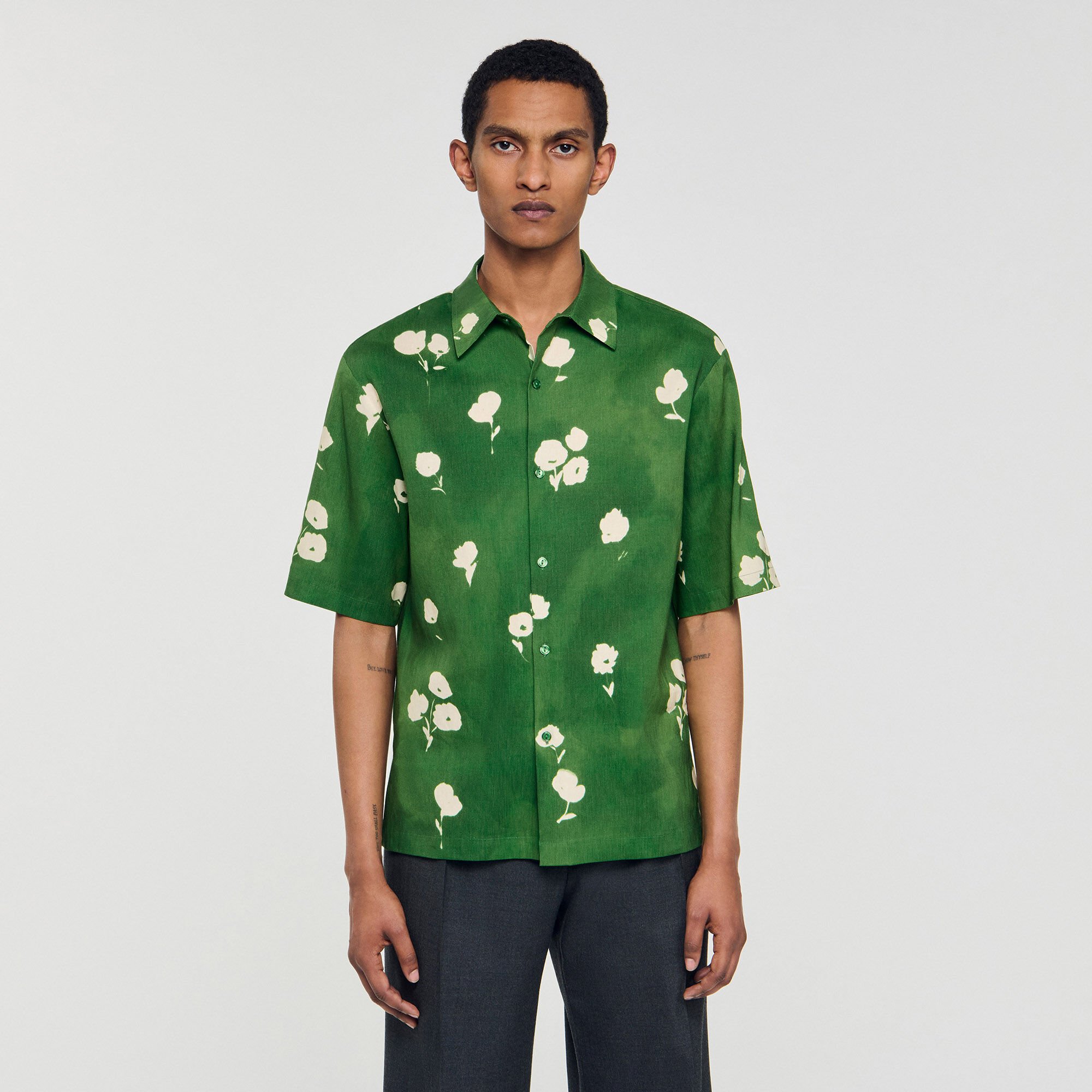 Chemise à imprimé fleur