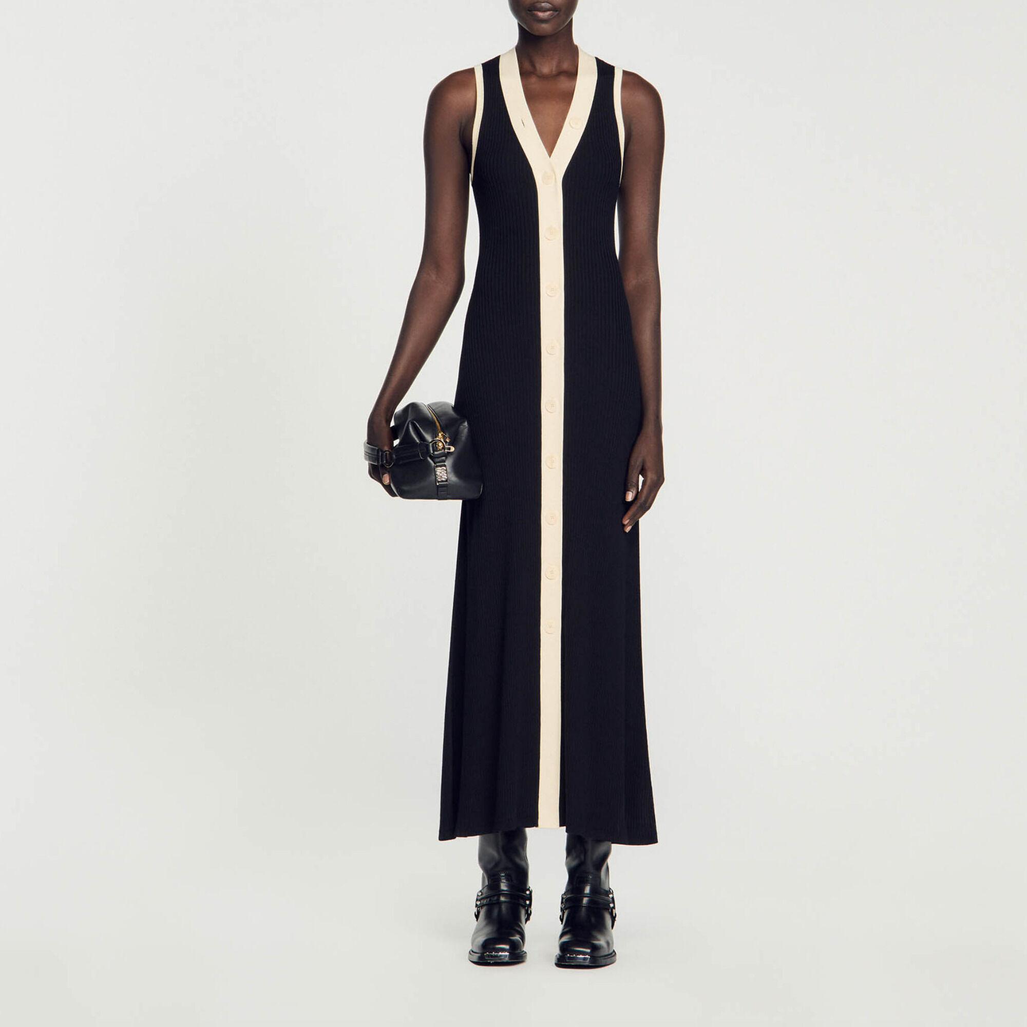 Robe longue en maille