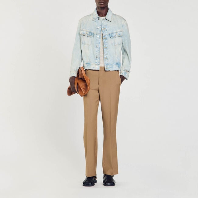 Blouson en denim délavé