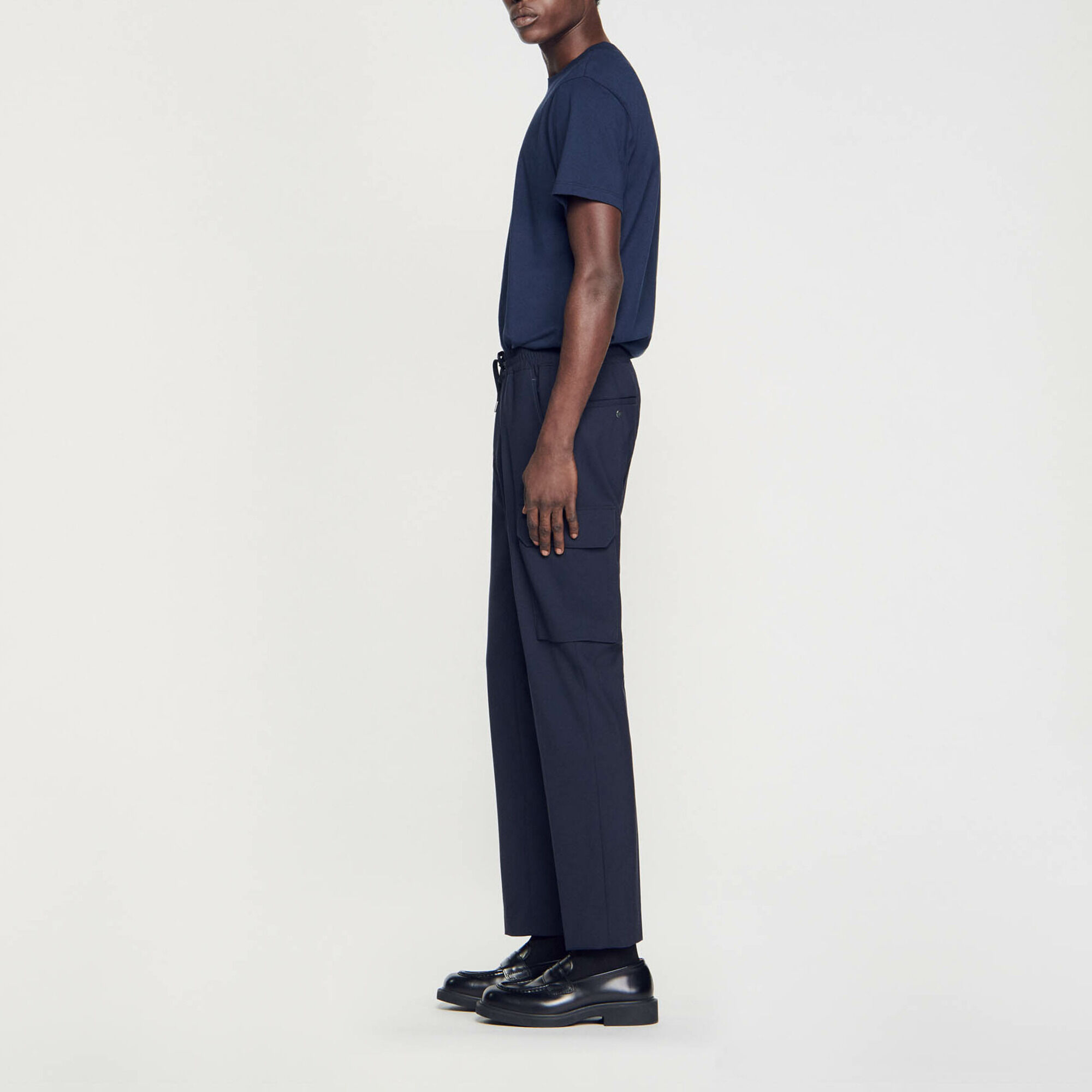 Pantalon cargo élastiqué