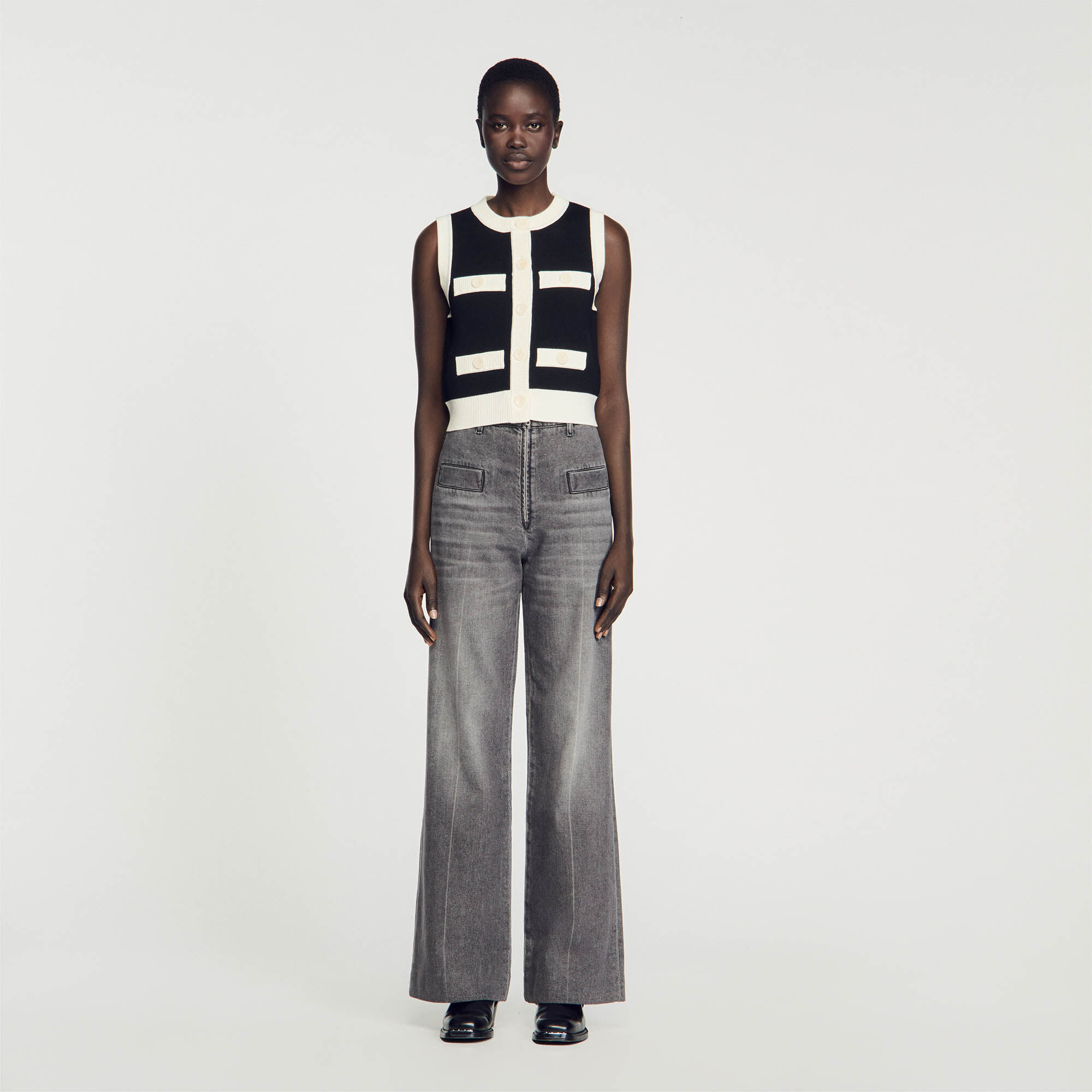 Gilet en maille sans manches