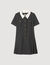 Robe courte plissée strassée