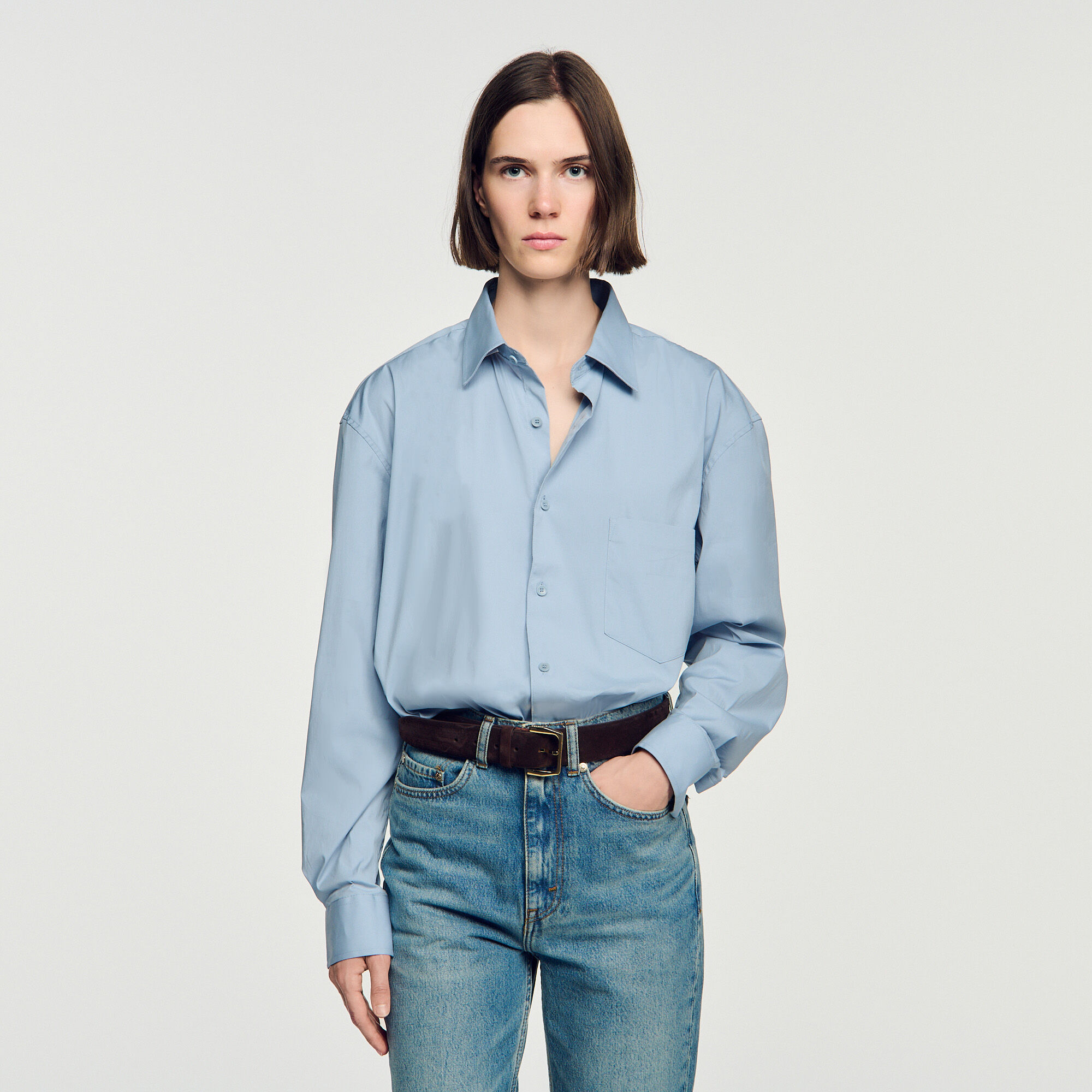 Chemise oversize en coton - Mixte | Sandro Paris