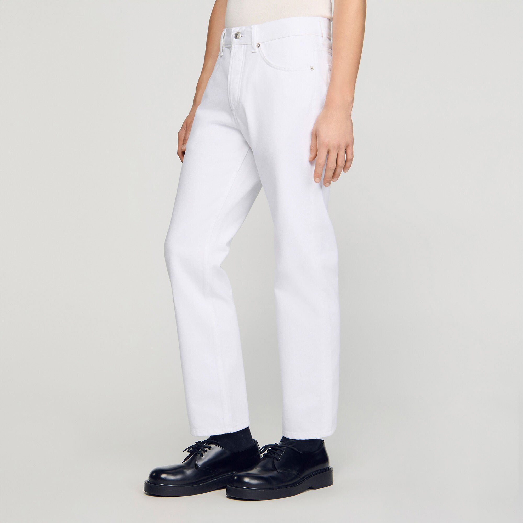 Derbies en cuir glac&eacute;