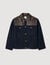 Blouson en denim et en cuir