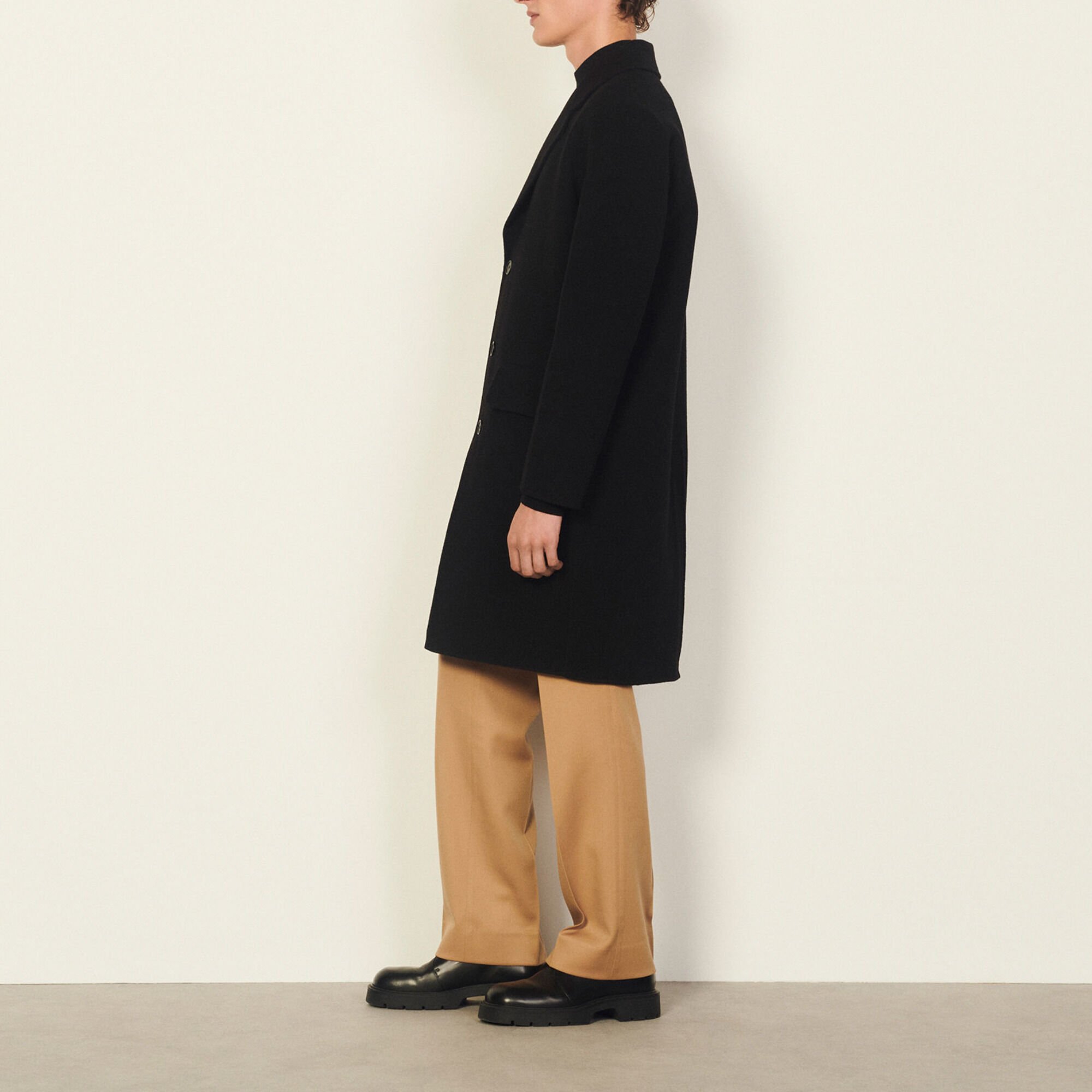 Manteau en laine double face