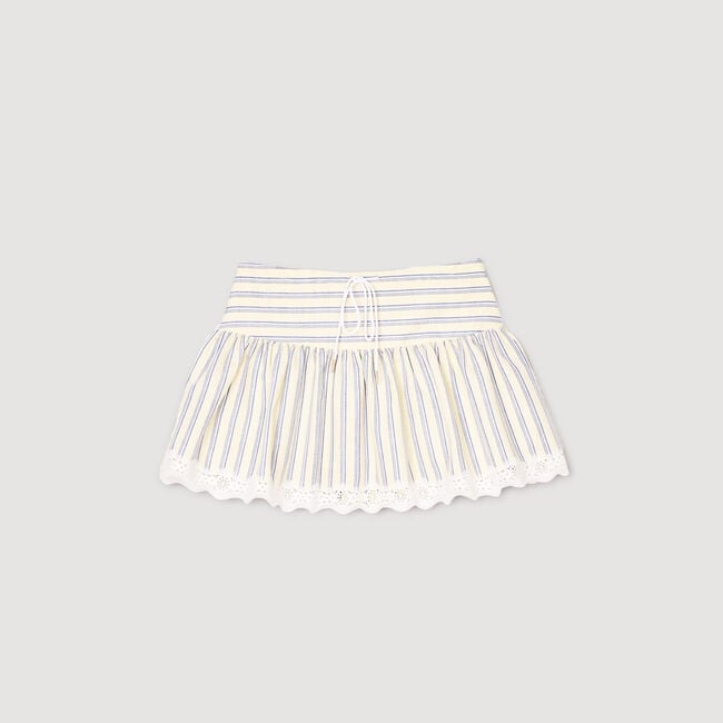 Short jupe à rayures