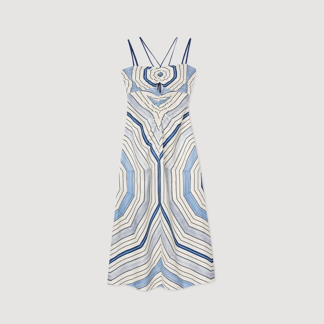Robe longue à imprimé spirales