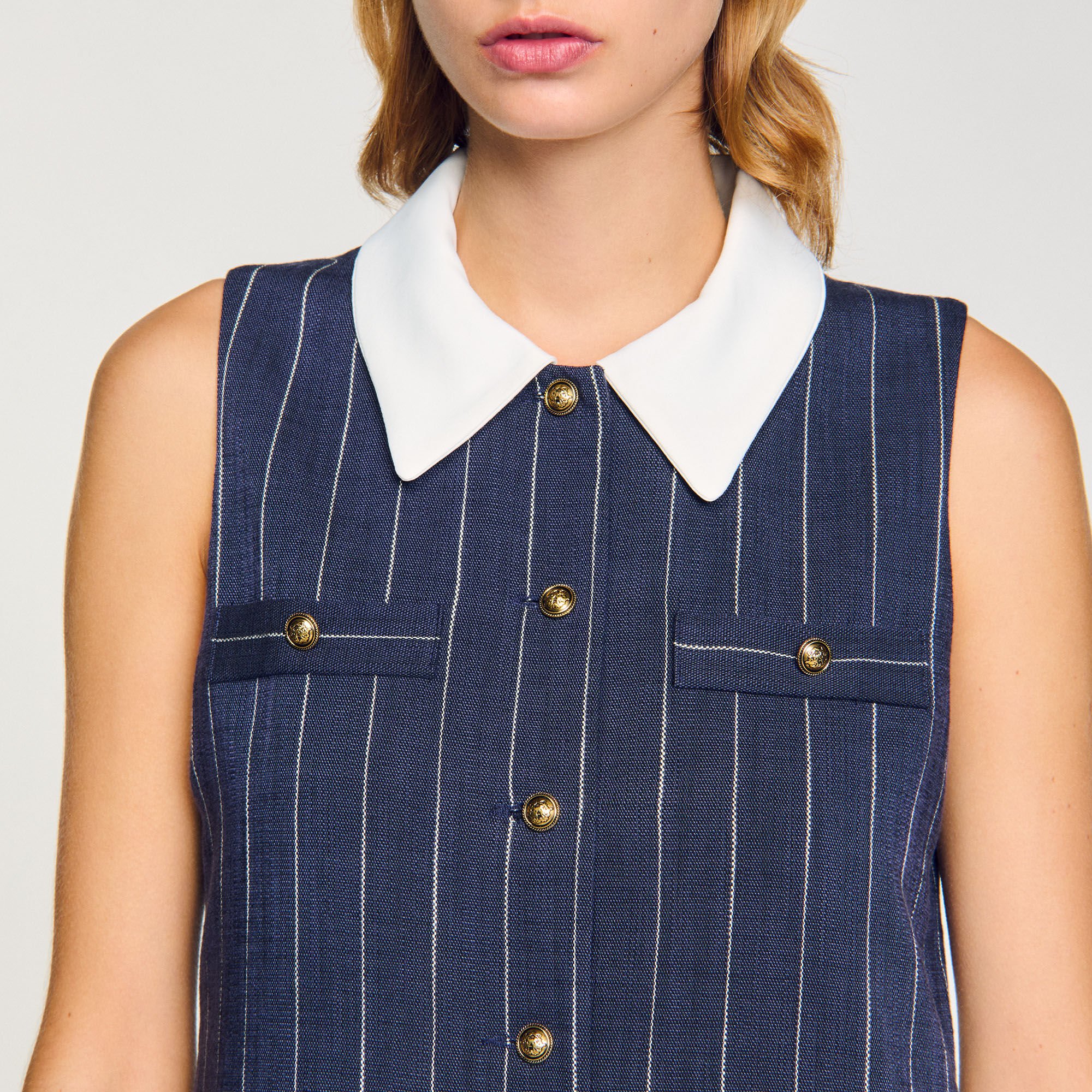 Robe courte à rayures