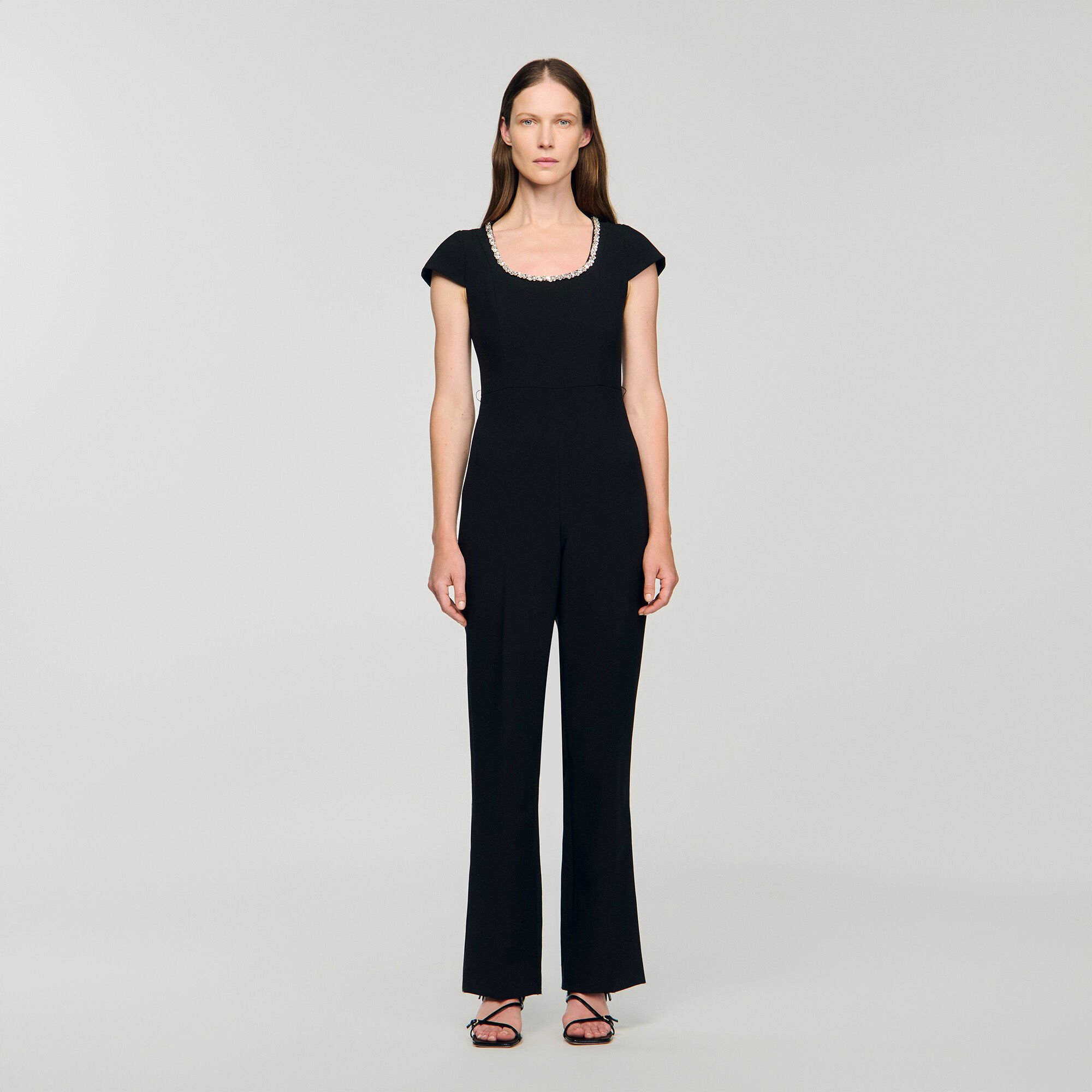 Combipantalon à col strassé