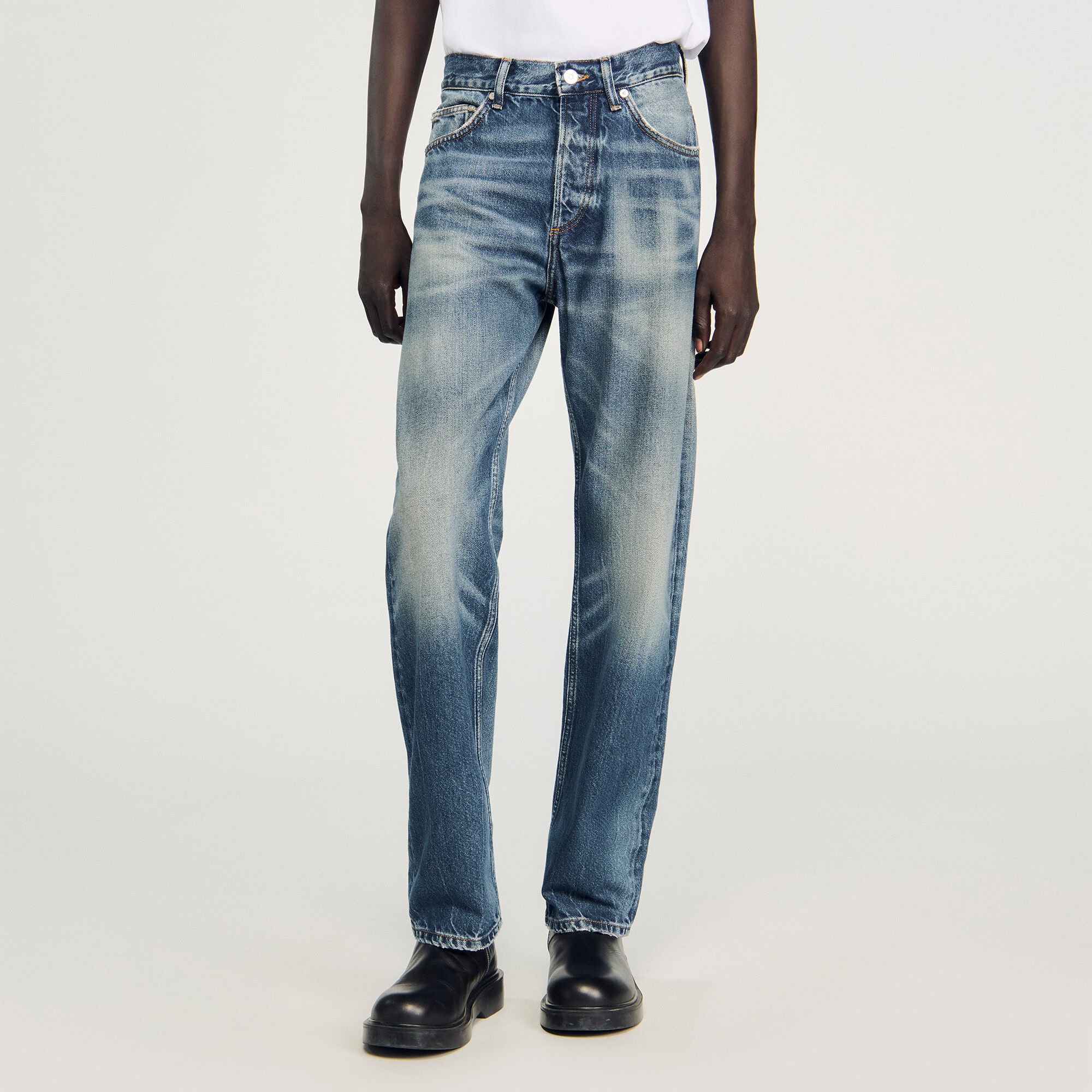 Jean regular délavé