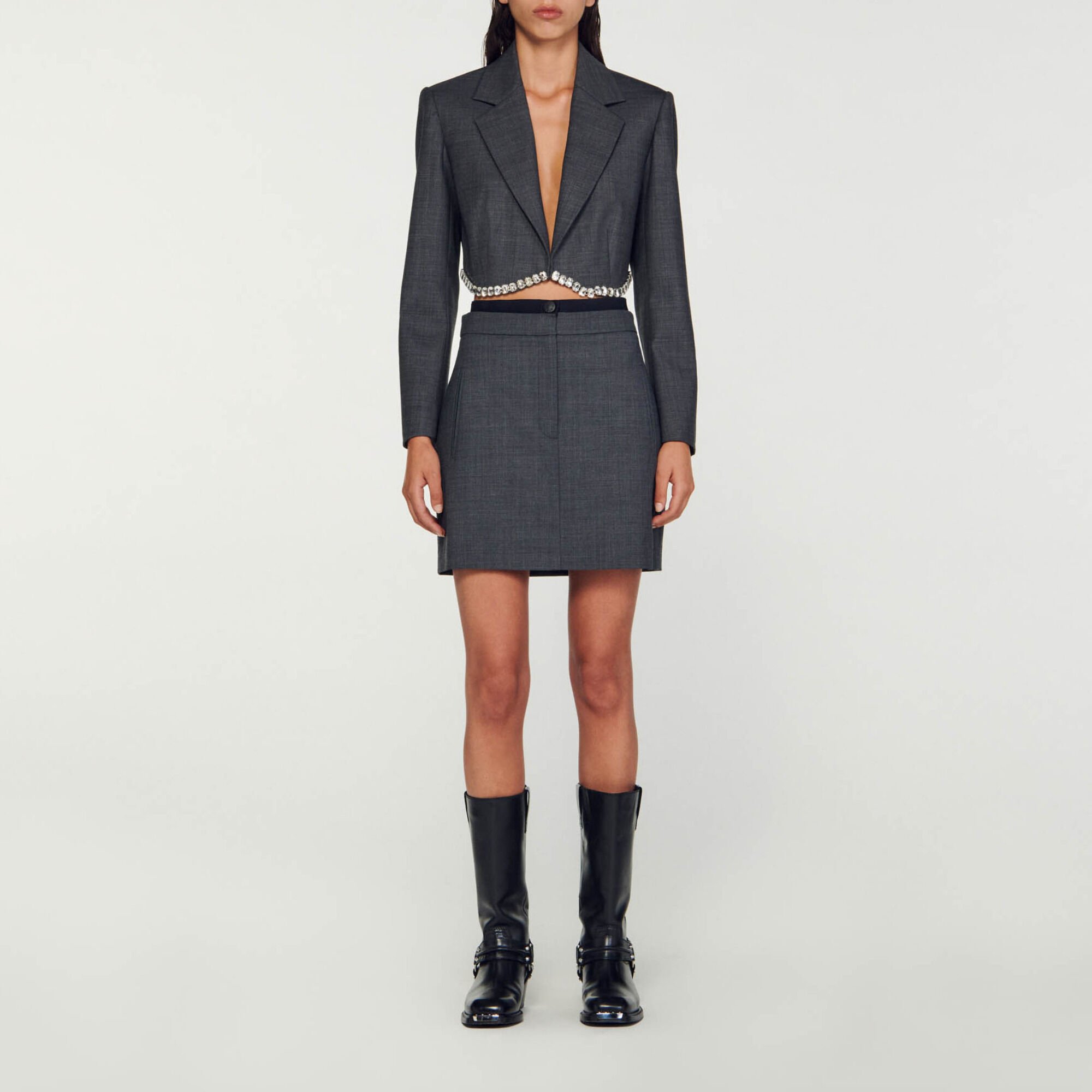 Mini jupe élastiquée