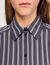 Chemise oversize rayée strassée
