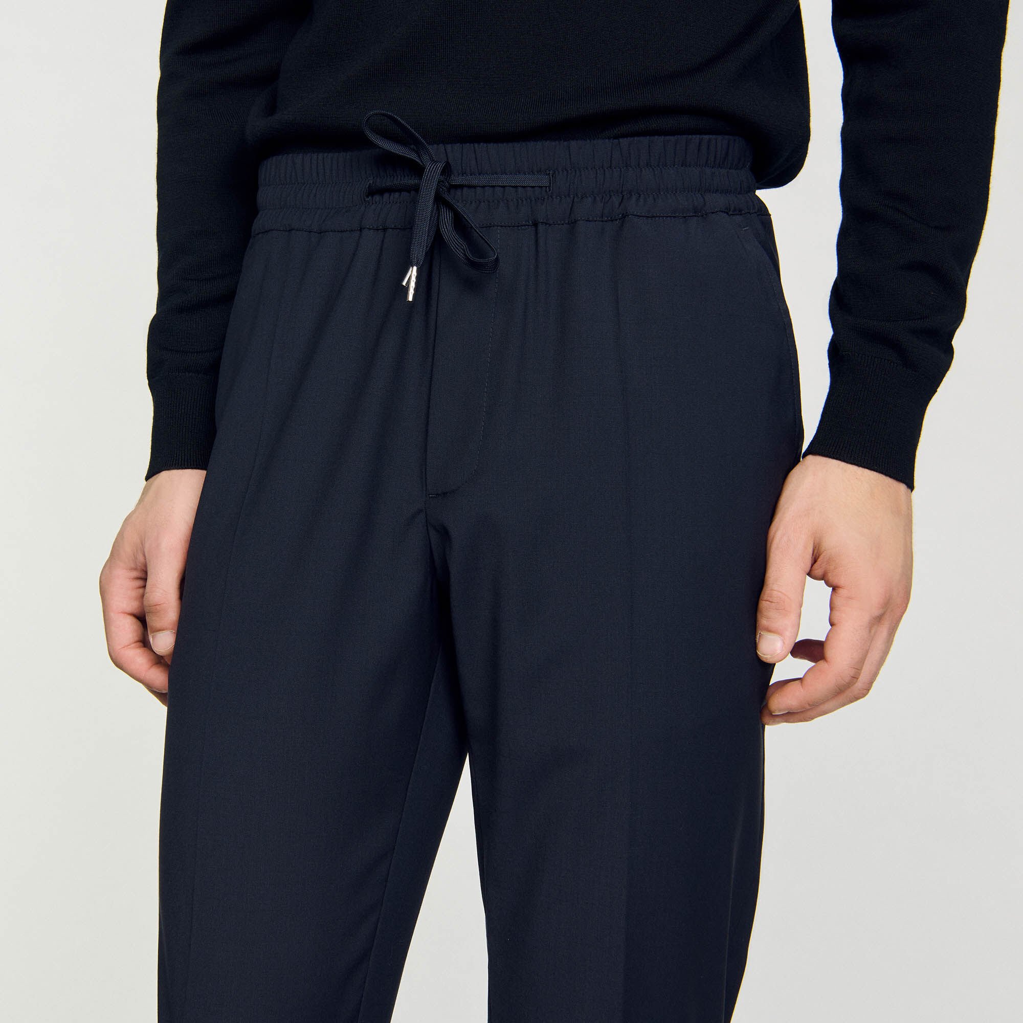 Pantalon droit élastiqué