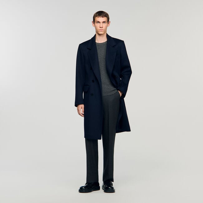 Manteau en laine et cachemire