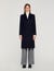 Manteau long à revers satinés