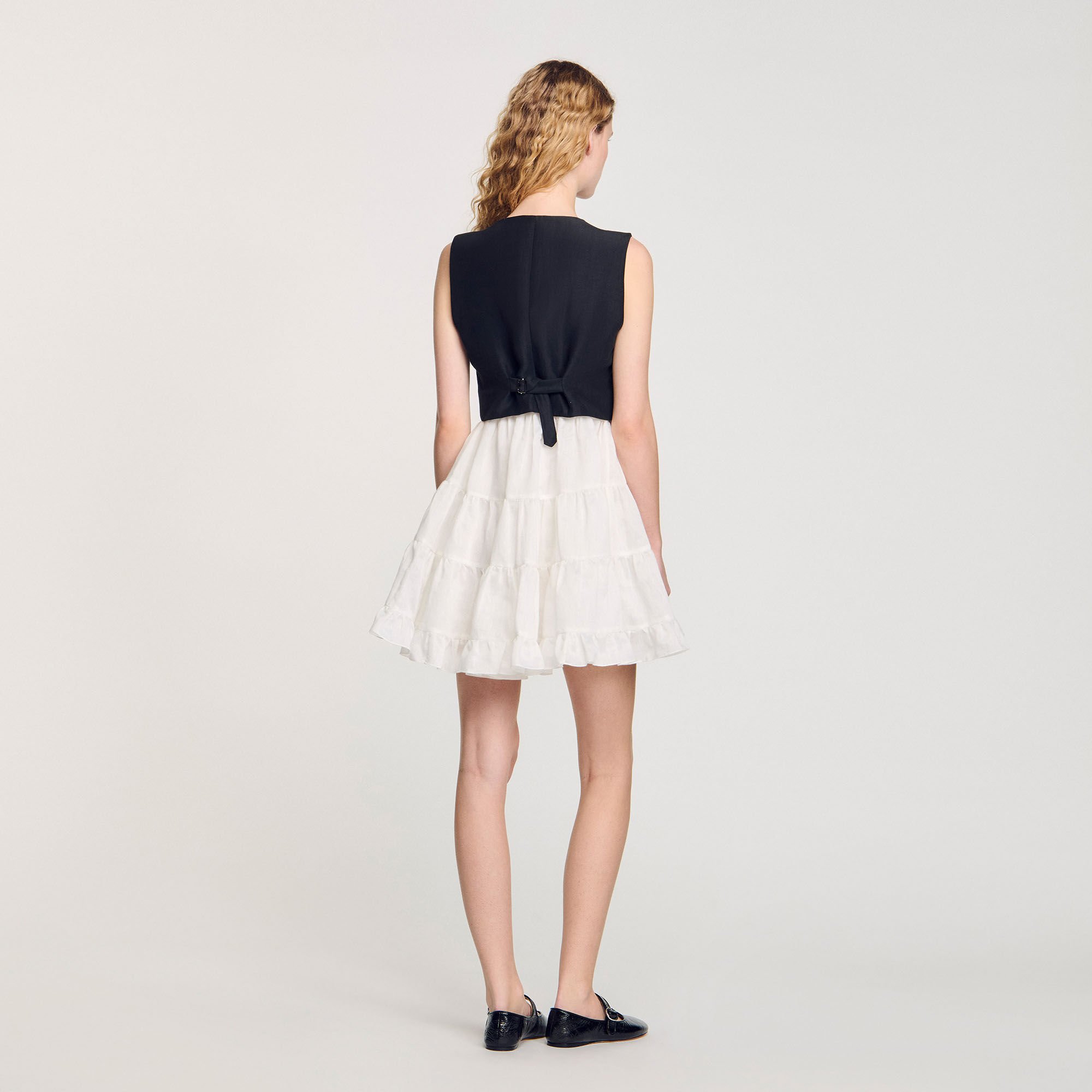 Robe courte bicolore