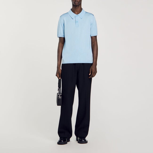 Polo en maille à manches courtes