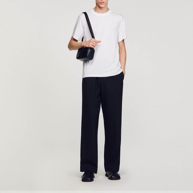 Tee-shirt fleur en coton